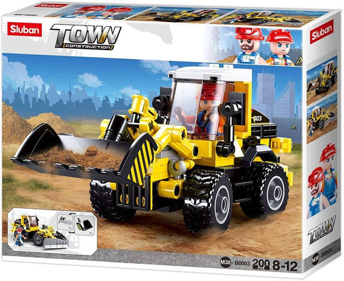 TEXAS TOY DISTRIBUTION- 2-IN-1 FORKLIFT TRUCK BUILDING BRICK KIT (200 PCS)