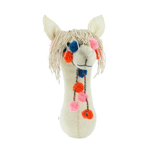 Cream Llama with Bridle Head