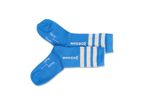 WANDER-N-WONDER- BLUE STRIPE SOCKS