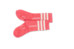 WANDER-N-WONDER- CORAL STRIPE SOCKS