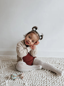 JAMIE KAY- MAEVE WEAVE TIGHTS IN OATMEAL MARLE