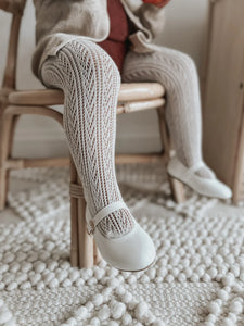 JAMIE KAY- MAEVE WEAVE TIGHTS IN OATMEAL MARLE