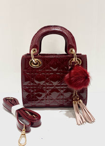 DOE A DEAR- QUILTED PATENT LEATHER PURSE
