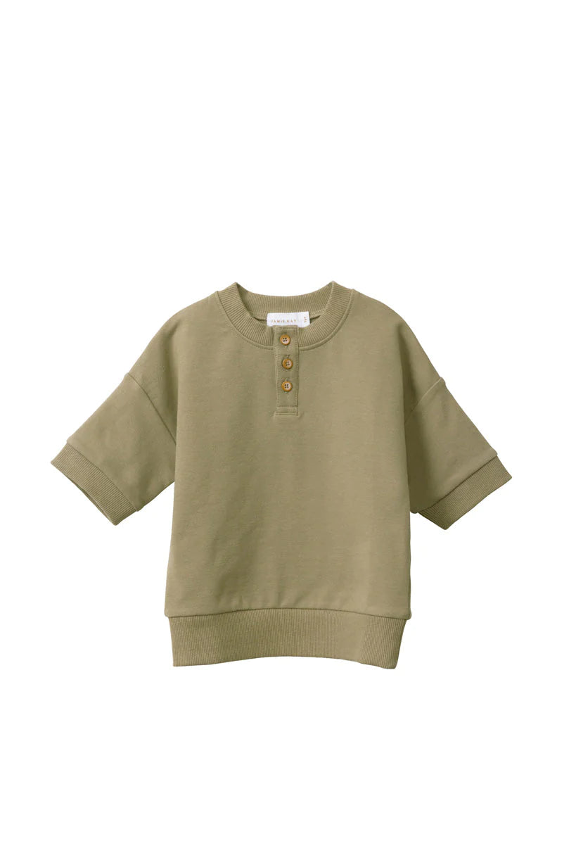 JAMIE KAY- ORGANIC AUSTIN SHORT SLEEVE TOP IN SEA GREEN
