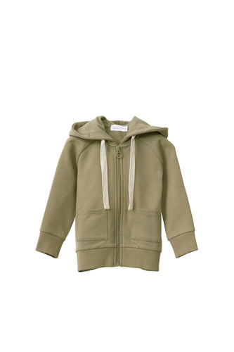 JAMIE KAY- ORGANIC COTTON NOAH HOODED SWEATSHIRT IN SEA GREEN