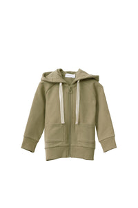 JAMIE KAY- ORGANIC COTTON NOAH HOODED SWEATSHIRT IN SEA GREEN