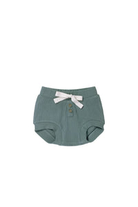 JAMIE KAY- ORGANIC COTTON WAFFLE AIDEN SHORTS IN HARBOUR