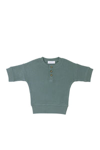 JAMIE KAY- Organic COTTON WAFFLE ANDY TOP HARBOUR