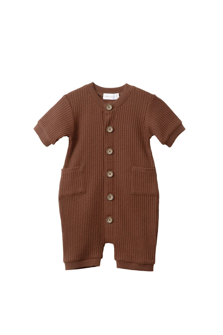 JAMIE KAY- ORGNAIC COTTON WAFFLE LOGAN ONESIE
