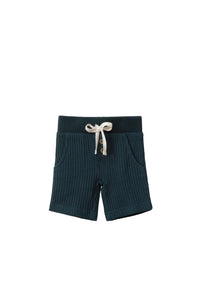 JAMIE KAY- ORGANIC COTTON WAFFLE SHORTS IN HERON