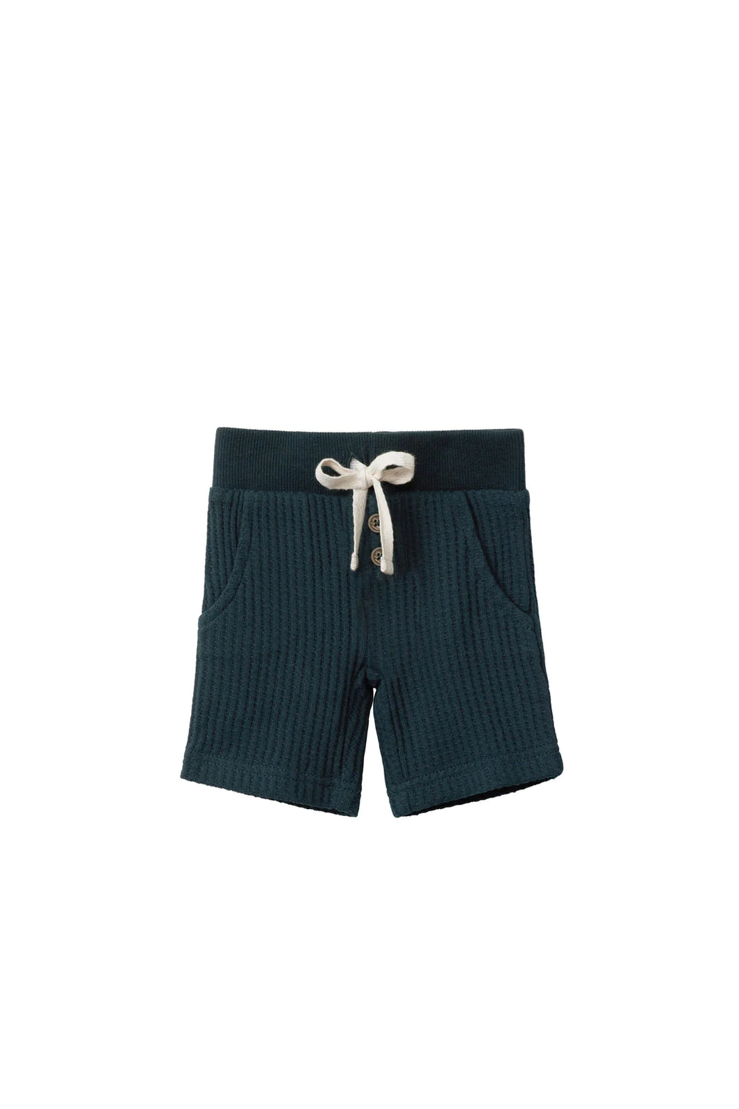 JAMIE KAY- ORGANIC COTTON WAFFLE SHORTS IN HERON