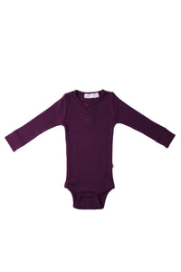 JAMIE KAY- ORGANIC ESSENTIAL LONG SLEEVE BODYSUIT IN BOYSENBERRY