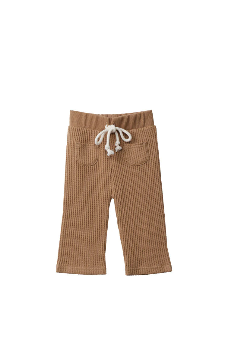 JAMIE KAY- ORGANIC COTTON WAFFLE PANTS IN CINNAMON