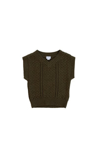 JAMIE KAY- LEO KNITTED VEST- PINE MARLE