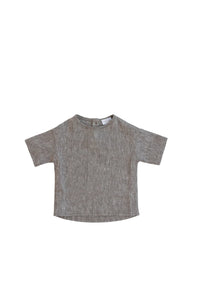 JAMIE KAY- NOLAN LINEN/COTTON TOP IN FOG