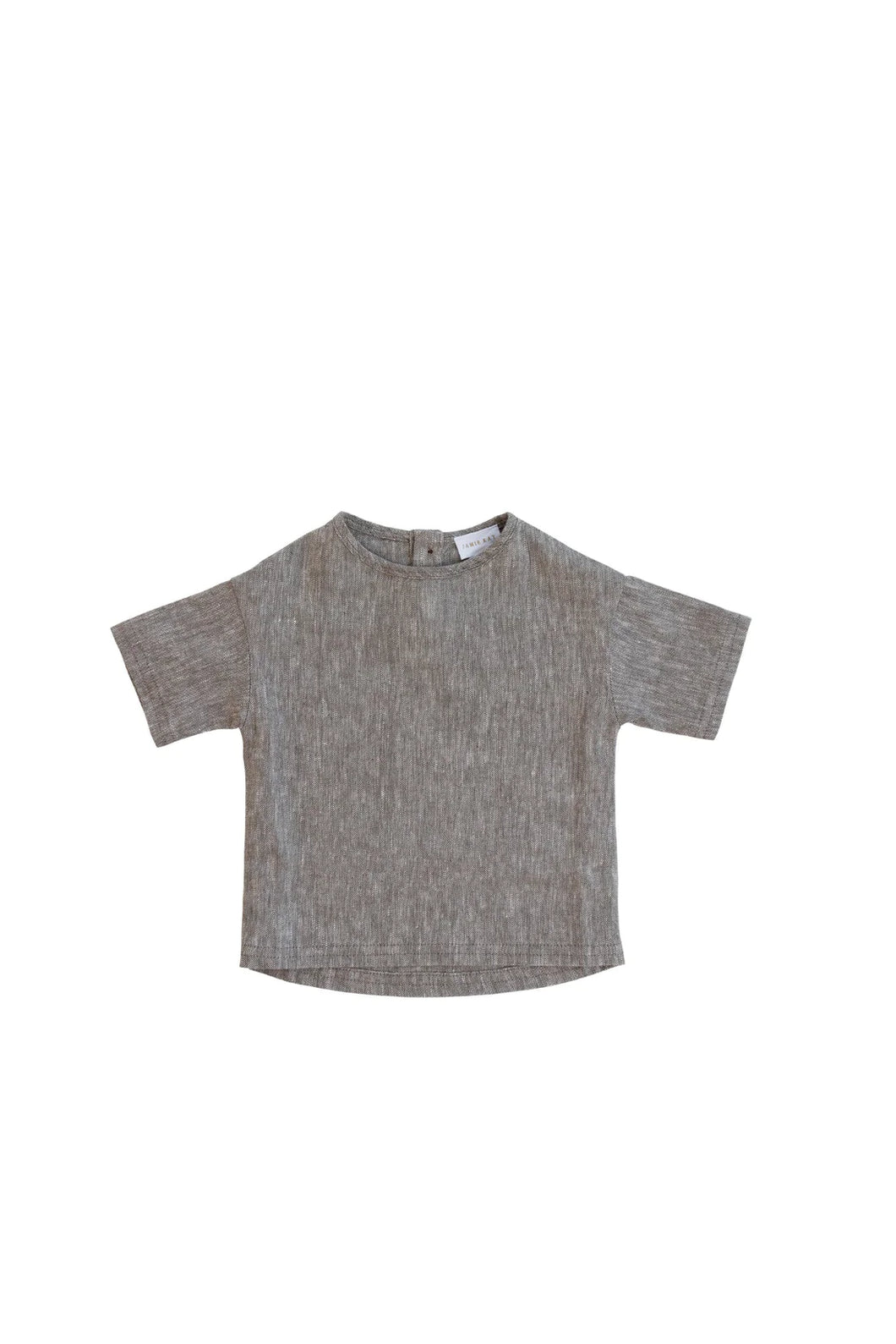 JAMIE KAY- NOLAN LINEN/COTTON TOP IN FOG