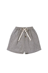 JAMIE KAY- NOLAN LINEN/COTTON SHORTS  IN FOG
