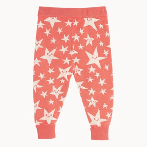THE BONNIE MOB-LEGACY STAR KNIT TROUSERS IN CHERRY RED