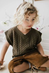 JAMIE KAY- LEO KNITTED VEST- PINE MARLE