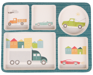 LOVE MAE- DIVIDED PLATE SET - CARS