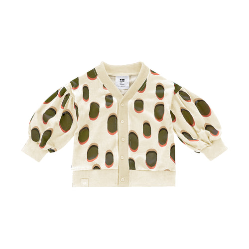 OMAMIMINI- GIRLS TERRY CARDIGAN IN BEIGE