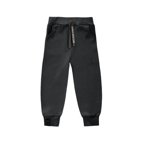 OMAMIMINI- KIDS TERRY JOGGERS IN VINTAGE BLACK