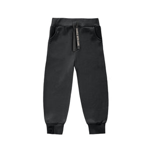 OMAMIMINI- KIDS TERRY JOGGERS IN VINTAGE BLACK