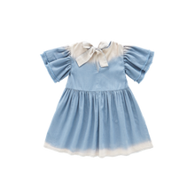 OMAMIMINI- FIT & FLARE DENIM DRESS IN BLUE CHAMBRAY
