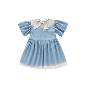 OMAMIMINI- FIT & FLARE DENIM DRESS IN BLUE CHAMBRAY
