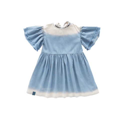 OMAMIMINI- FIT & FLARE DENIM DRESS IN BLUE CHAMBRAY