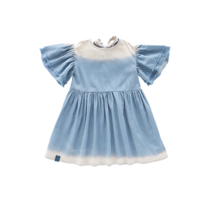 OMAMIMINI- FIT & FLARE DENIM DRESS IN BLUE CHAMBRAY