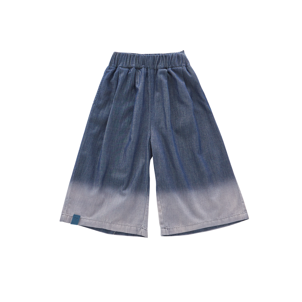 OMAMIMINI- DENIM WIDE PULL- ON PANTS