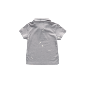 OMAMIMINI- GREY STINGRAY POLO SHIRT