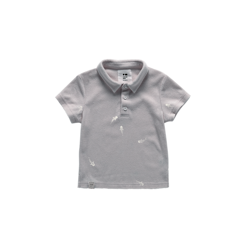 OMAMIMINI- GREY STINGRAY POLO SHIRT