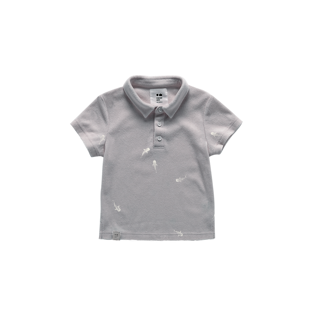 OMAMIMINI- GREY STINGRAY POLO SHIRT