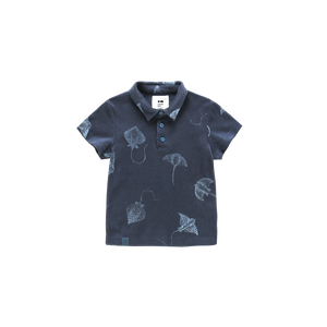 OMAMIMINI- NAVY STINGRAY POLO SHIRT