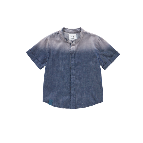 OMAMIMINI- DENIM BUTTON UP SHIRT IN NAVY