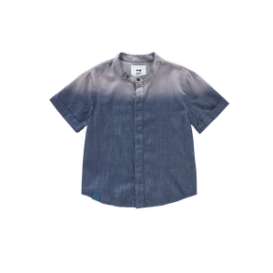 OMAMIMINI- DENIM BUTTON UP SHIRT IN NAVY