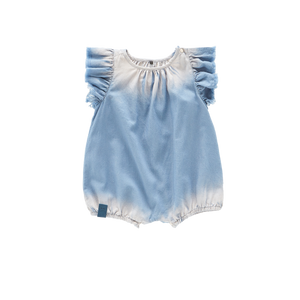 OMAMIMINI- BABY DENIM BUBBLE ROMPER CHAMBRAY