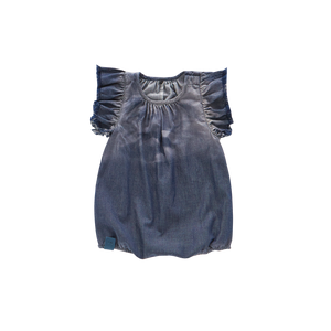 OMAMIMINI- BABY DENIM BUBBLE ROMPER