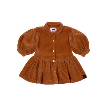 OMAMIMINI- BABY CORDUROY SHIRT DRESS IN RUST