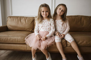 PETITE HAILEY- FLOWER LACE LEGGINGS IN LIGHT PINK