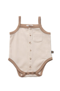 PETITE HAILEY- WAFFLE BABY ONESIE INCREAM