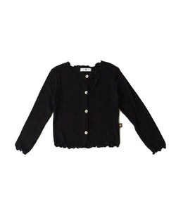 PETITE HAILEY- GLITTER CARDIGAN IN BLACK