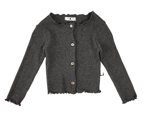 PETITE HAILEY- GLITTER CARDIGAN IN GOLD
