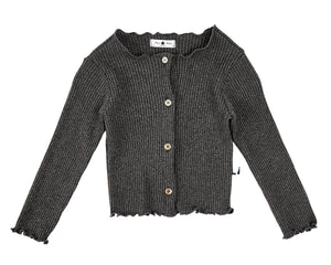 PETITE HAILEY- GLITTER CARDIGAN IN GOLD