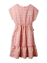 PETITE HAILEY- ORANGE CHECKER OVERSIZED DRESS