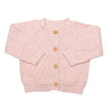 MIKI MIETTE- ROSE PINK KNIT CARDIGAN SWEATER
