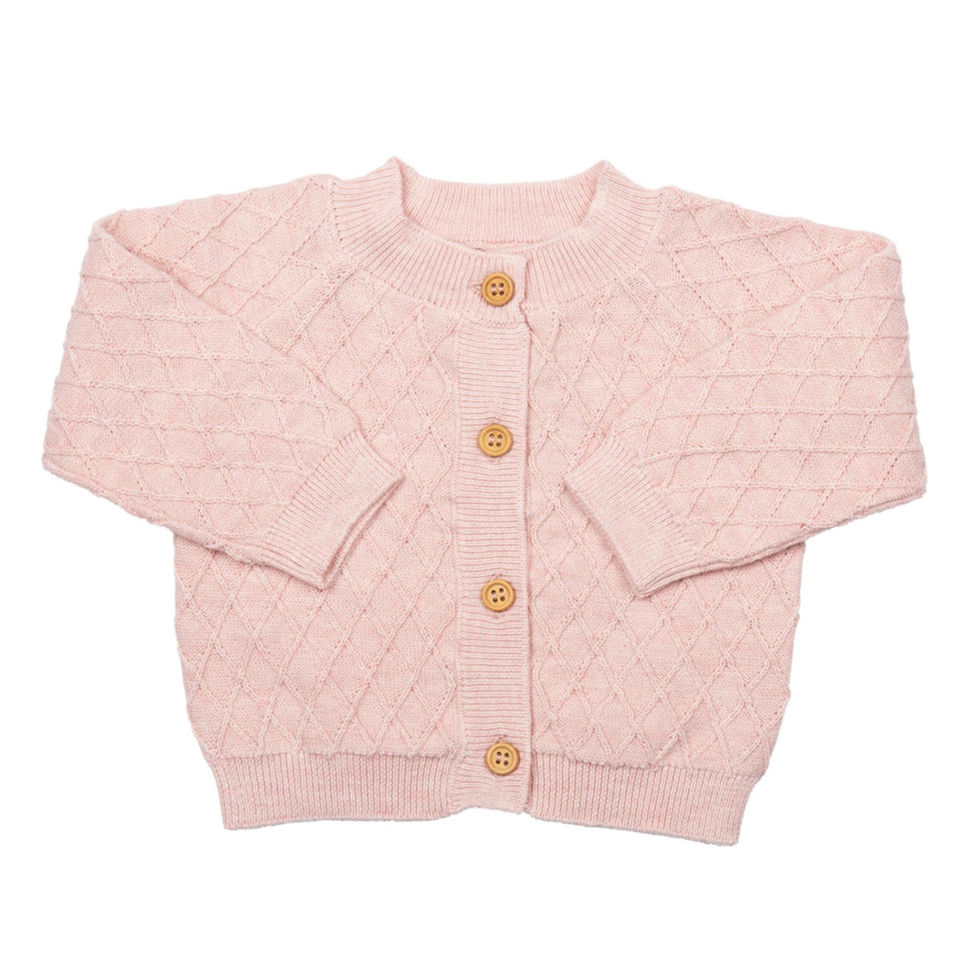MIKI MIETTE- ROSE PINK KNIT CARDIGAN SWEATER