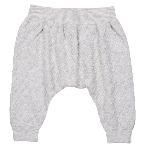 MIKI MIETTE- DOVE GRAY KNIT PANTS